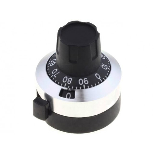 H-516-6A; Precise knob; with counting dial; Shaft d: 6.35mm; Ø22.8x25mm; BOURNS H-516-6A; Precise knob; with counting dial; Shaft d: 6.35mm; Ø22.8x25mm; BOURNS