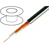 BL-H1000C1.00500; Wire: coaxial; H1000; 1x50Ω; solid; Cu; PE; black; BELDEN
