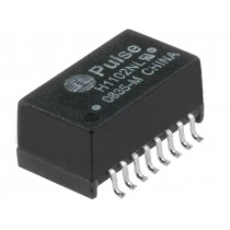 H1102NL; Transformer: LAN; SMD; 0÷70°C; Trans: RX 1: 1,TX 1: 1; -1.1dB; PULSE