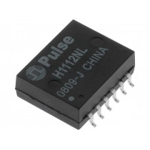 H1112NLT; Transformer: Ethernet; SMD; Trans: RX 1: 1,TX 1: 1; 1.2dB; PULSE