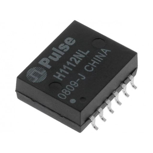 H1112NLT; Transformer: Ethernet; SMD; Trans: RX 1: 1,TX 1: 1; 1.2dB; PULSE