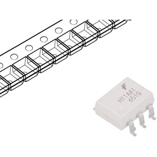 H11AA1SR2M; Optocoupler; SMD; Channels: 1; Out: transistor; Uinsul: 7.5kV; ON SEMICONDUCTOR (FAIRCHILD)