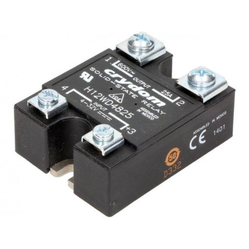 H12WD4825; Relay: solid state; Ucntrl: 3÷32VDC; 25A; 48÷660VAC; -40÷80°C; IP00; CRYDOM