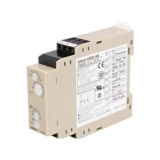H3DK-M2 24-240AC/DC; Timer; 0,1s÷1200h; DPDT; 250VAC/5A; 24÷240VAC; 24÷240VDC; DIN; IP20; OMRON