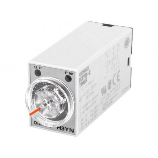 H3YN-2 AC200-230; Timer; 0,1s÷10min; DPDT; 250VAC/5A; 200÷230VAC; socket; -10÷50°C; OMRON