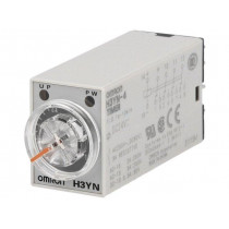 H3YN-4 DC24; Timer; 0,1s÷10min; 4PDT; 250VAC/3A; 24VDC; socket; -10÷50°C; PIN: 14; OMRON