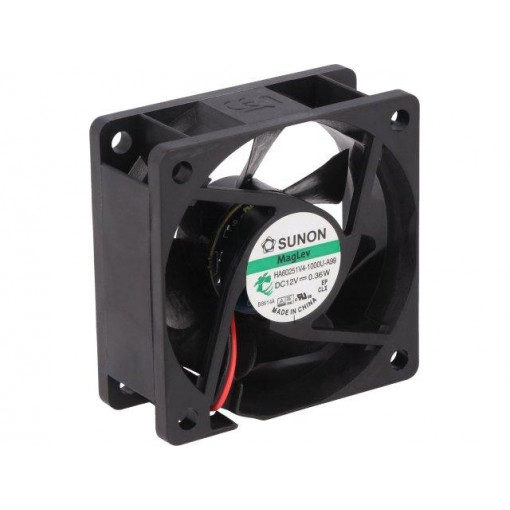 HA60251V4-1000U-A99; Fan: DC; axial; 12VDC; 60x60x25mm; 23.32m3/h; 10.7dBA; Vapo; 2500rpm; SUNON