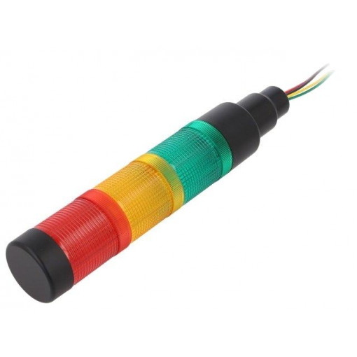 HBJD-40/D/3/RYG/230AC/B; Signaller: signalling column; LED; red/yellow/green; Usup: 230VAC; ONPOW