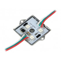 HC-F12V-WS2811-3535; Module: LED; Colour: RGB; 150°; No.of diodes: 4; 47mA; 35x35mm; 12V; WORLDSEMI