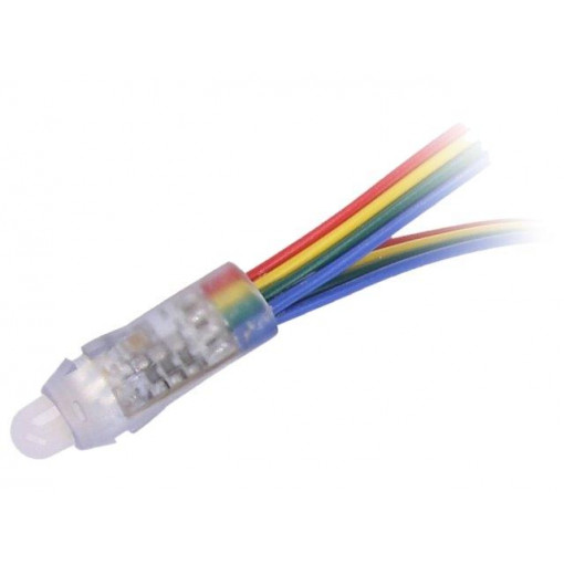 HC-F5V-F12 RECTANGLE; Module: LED; Colour: RGB; No.of diodes: 50; Ø12mm; 5V; Mounting: THT; WORLDSEMI