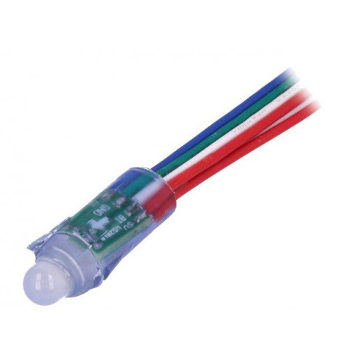 HC-F5V-F12-WS2818 RECTANGLE; Module: LED; Colour: RGB; No.of diodes: 50; Ø12mm; 5V; Mounting: THT; WORLDSEMI