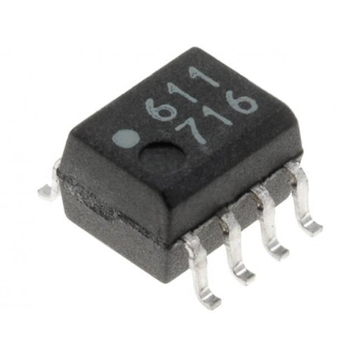 HCPL-0611-000E; Optocoupler; SMD; Channels: 1; Out: Schmitt trigger; 10Mbps; SO8; BROADCOM (AVAGO)