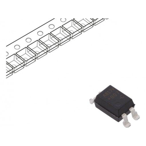 HCPL-817-56CE; Optocoupler; SMD; Channels: 1; Out: transistor; Uinsul: 5kV; Uce: 70V; BROADCOM (AVAGO)