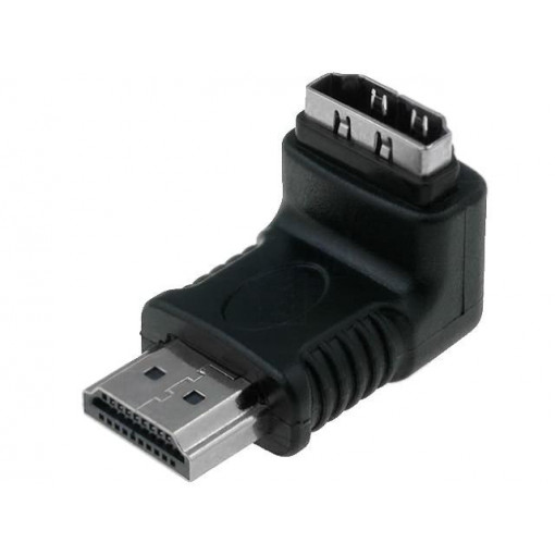 51727; Adapter; HDMI socket 90°,HDMI plug; Colour: black; Goobay