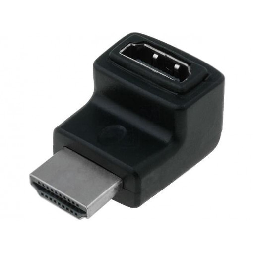 68782; Adapter; HDMI socket 270°,HDMI plug; Colour: black; Goobay