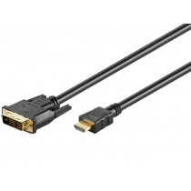 51581; Cable; HDMI 1.4; DVI-D (18+1) plug,HDMI plug; 3m; black; Goobay 51581; Cable; HDMI 1.4; DVI-D (18+1) plug,HDMI plug; 3m; black; Goobay