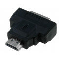 68098; Adapter; DVI-D (24+1) socket,HDMI plug; Colour: black; Goobay