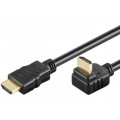 31924; Cable; HDMI 1.4; HDMI plug,HDMI plug 90°; 5m; black; Goobay