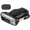 68482; Adapter; DVI-D (24+1) plug,HDMI socket; Colour: black; Goobay