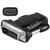 68482; Adapter; DVI-D (24+1) plug,HDMI socket; Colour: black; Goobay