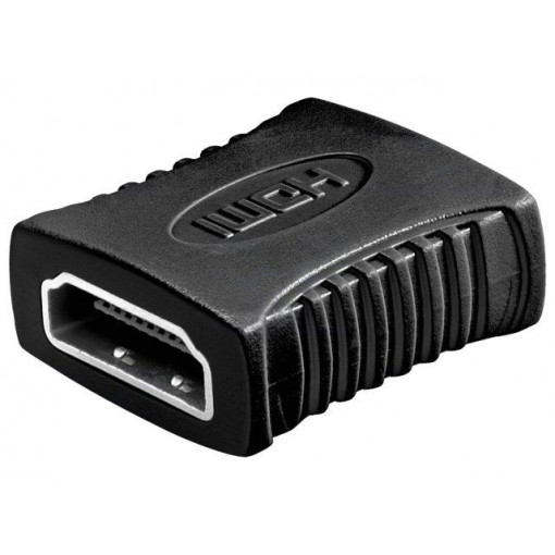 60729; Adapter; HDMI socket,both sides; Colour: black; Goobay