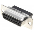 164532-4; D-Sub; PIN: 15; female; for cable; Type: w/o contacts; A: 24.7mm; TE Connectivity 164532-4; D-Sub; PIN: 15; female; for cable; Type: w/o contacts; A: 24.7mm; TE Connectivity