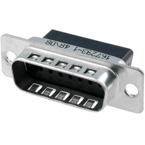 167293-1; D-Sub; PIN: 15; male; for cable; Type: w/o contacts; A: 25.3mm; TE Connectivity