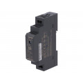 HDR-15-48; Power supply: switched-mode; 15.4W; 48VDC; 43.2÷55.2VDC; 320mA; MEAN WELL