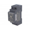 HDR-30-15; Power supply: switched-mode; 30W; 15VDC; 13.5÷18VDC; 2A; 85÷264VAC; MEAN WELL