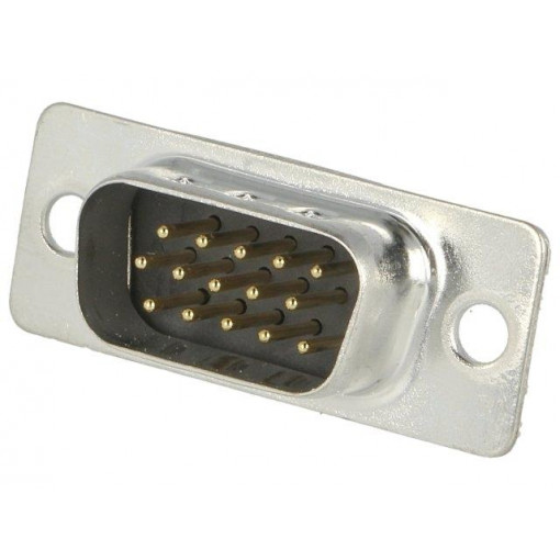 2101-0400-01; D-Sub HD; PIN: 15; plug; male; for cable; soldering; Colour: black; ENCITECH