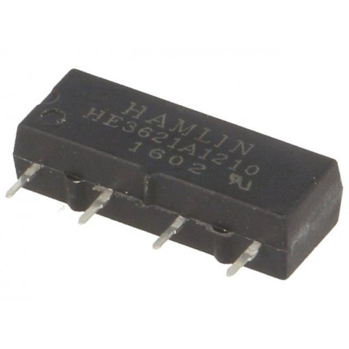 HE3621A1210; Relay: reed; SPST-NO; Ucoil: 12VDC; 500mA; max.200VDC; 10W; PCB; SIL; LITTELFUSE