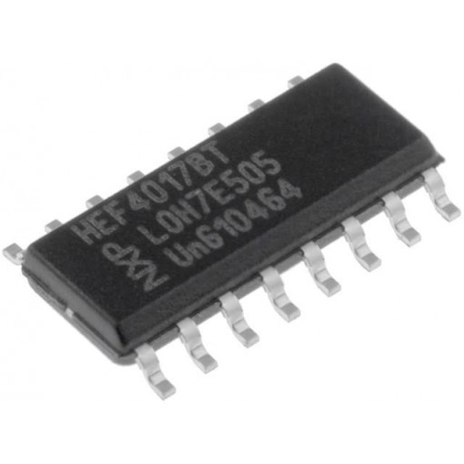 HEF4017BT.652; IC: digital; decade counter Johnson; CMOS; SMD; SOP16; NEXPERIA HEF4017BT.652; IC: digital; decade counter Johnson; CMOS; SMD; SOP16; NEXPERIA