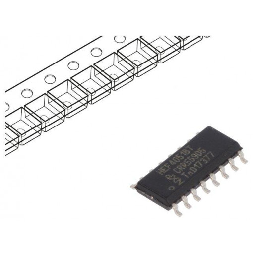 HEF4051BT.653; IC: digital; analog,demultiplexer/multiplexer; Channels: 1; CMOS; NEXPERIA