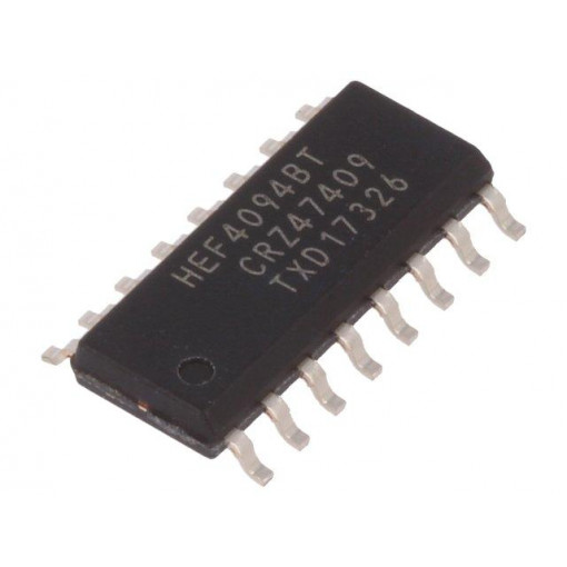 HEF4094BT.653; IC: digital; shift and store,register; CMOS; SMD; SO16; 3÷15VDC; NEXPERIA