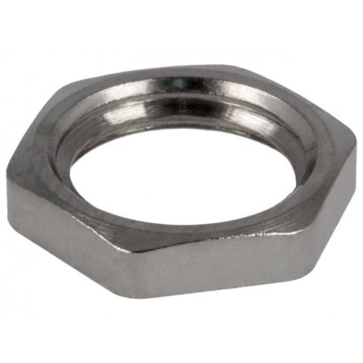 KM MS M12X1.5; Nut; M12; brass; nickel; 15mm; Pitch: 1,5; HELUKABEL