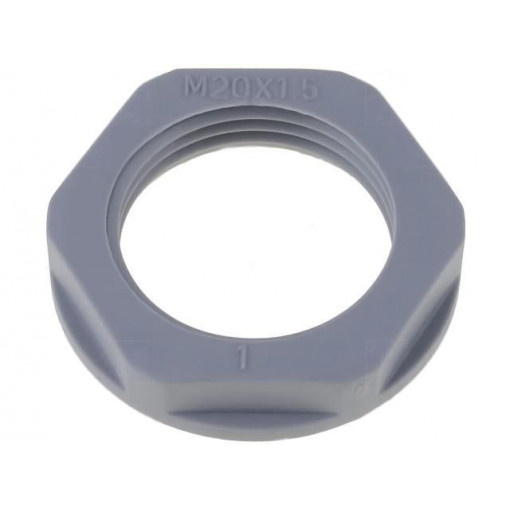 KMK-PA RAL7001 M16; Nut; M16; polyamide; 22mm; dark grey; -40÷100°C; Thread: metric; HELUKABEL