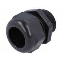 HSK-L M32 RAL9005; Cable gland; with long thread; M32; IP68; Mat: polyamide; black; HELUKABEL