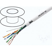 81278; Wire; HELUKAT® 100,F/UTP; 5e; stranded; Cu; 4x2x26AWG; FRNC; grey; HELUKABEL