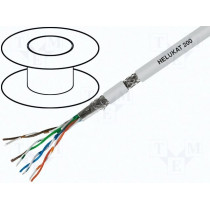 81254; Wire; HELUKAT® 200,SF/UTP; 5e; stranded; Cu; 4x2x26AWG; FRNC; grey; HELUKABEL