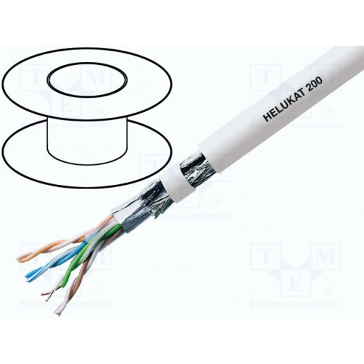 800068; Wire; HELUKAT® 200,SF/UTP; 5e; industrial Ethernet; stranded; Cu; HELUKABEL
