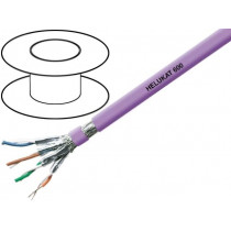 80810; Wire; HELUKAT® 600,S/FTP; 7e; solid; Cu; 4x2x23AWG; FRNC; violet; HELUKABEL