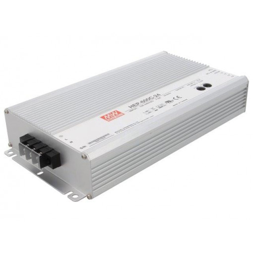 HEP-600C-24; Charger: for rechargeable batteries; acid-lead; 70÷210Ah; 600W; MEAN WELL