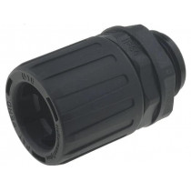 166-21003; Straight terminal connector; ØBraid : 16mm; polyamide; HelaGuard; HELLERMANNTYTON