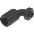 166-22209; 90° angled connector; ØBraid : 67mm; polyamide; HelaGuard; IP66; HELLERMANNTYTON