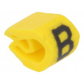 515-02024; Markers for cables and wires; Label symbol: B; 2÷5mm; PVC; yellow; HELLERMANNTYTON
