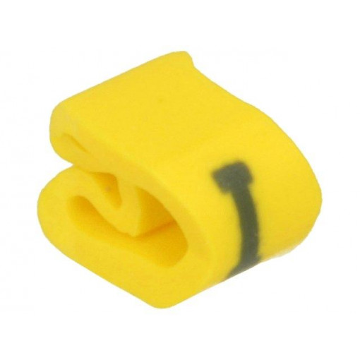515-02094; Markers for cables and wires; Label symbol: I; 2÷5mm; PVC; yellow; HELLERMANNTYTON