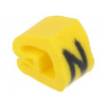 515-02144; Markers for cables and wires; Label symbol: N; 2÷5mm; PVC; yellow; HELLERMANNTYTON