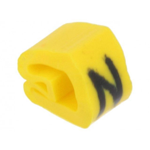 515-02144; Markers for cables and wires; Label symbol: N; 2÷5mm; PVC; yellow; HELLERMANNTYTON