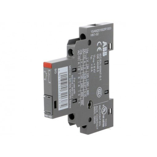 1SAM201902R1003; Auxiliary contacts; Auxiliary contacts: NC x2; side; ABB 1SAM201902R1003; Auxiliary contacts; Auxiliary contacts: NC x2; side; ABB