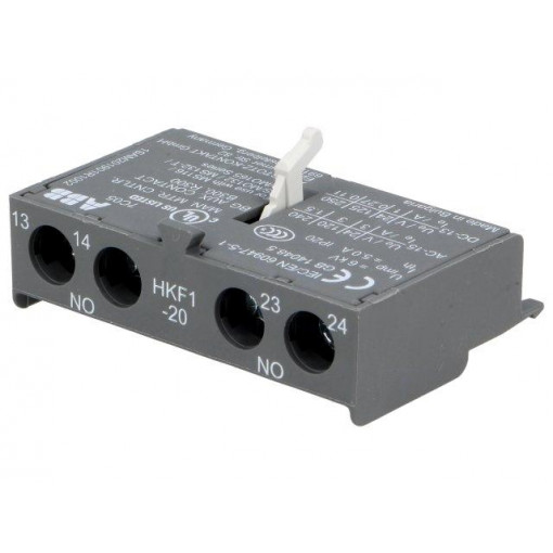 1SAM201901R1002; Auxiliary contacts; Auxiliary contacts: NO x2; front; ABB 1SAM201901R1002; Auxiliary contacts; Auxiliary contacts: NO x2; front; ABB
